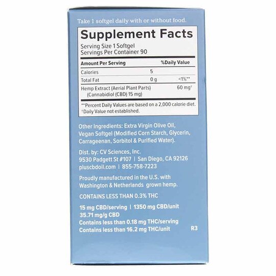 Full Spectrum Hemp Extract 15 Mg Extra Strength, PCBD